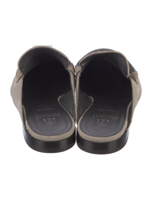 Brunello Cucinelli Monili Suede Mules