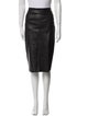 Brunello Cucinelli Leather Knee-Length Skirt