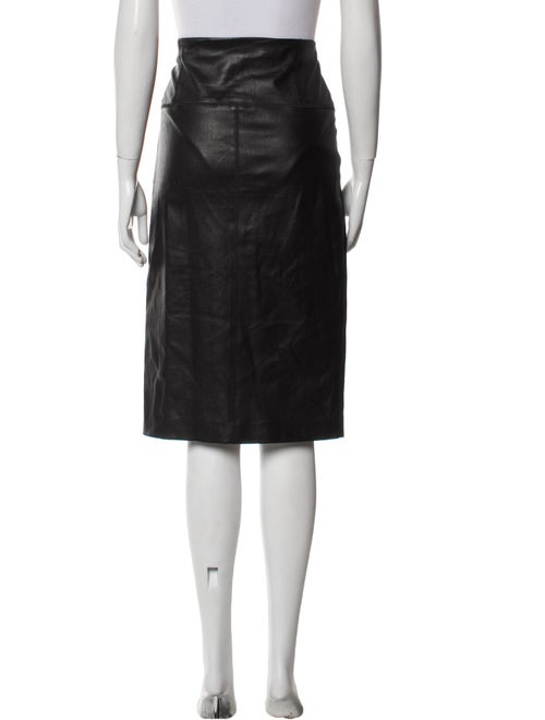 Brunello Cucinelli Leather Knee-Length Skirt