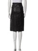 Brunello Cucinelli Leather Knee-Length Skirt