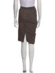 Brunello Cucinelli Leather Knee-Length Skirt
