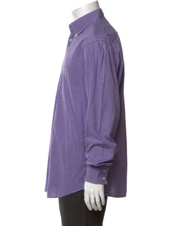 Brunello Cucinelli Plaid Print Long Sleeve Dress Shirt