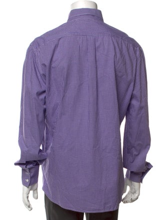 Brunello Cucinelli Plaid Print Long Sleeve Dress Shirt