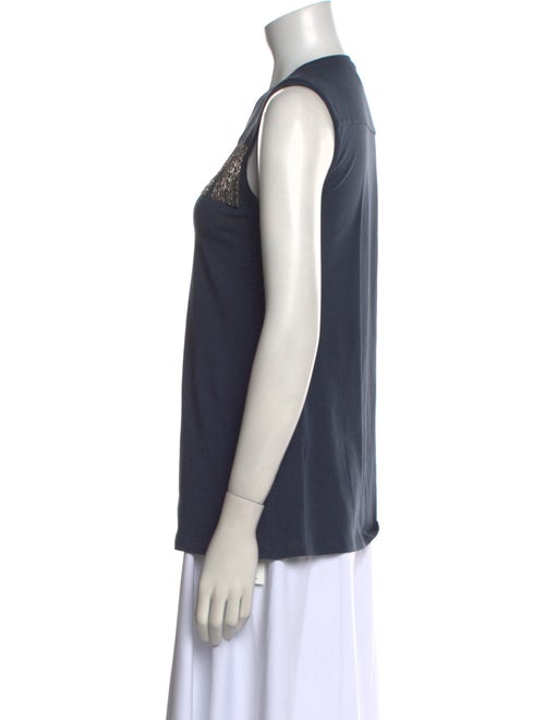 Brunello Cucinelli Crew Neck Sleeveless Top