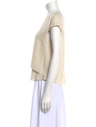 Brunello Cucinelli V-Neck Short Sleeve Blouse