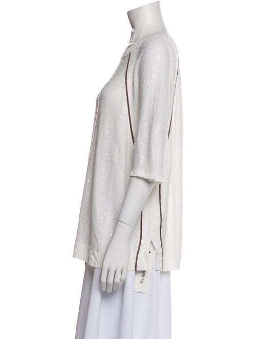 Brunello Cucinelli Linen Scoop Neck Sweater