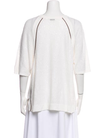 Brunello Cucinelli Linen Scoop Neck Sweater