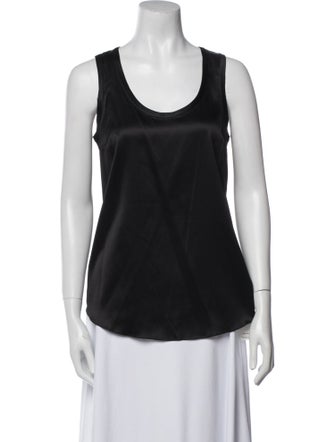 Brunello Cucinelli Silk Scoop Neck Top
