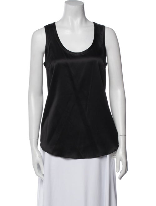 Brunello Cucinelli Silk Scoop Neck Top