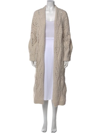 Brunello Cucinelli Alpaca Open Front Sweater