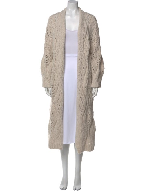 Brunello Cucinelli Alpaca Open Front Sweater