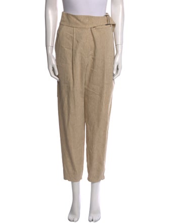 Brunello Cucinelli Linen Straight Leg Pants