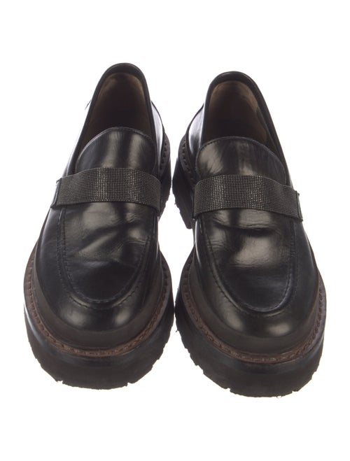 Brunello Cucinelli Monili Leather Loafers