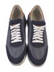 Brunello Cucinelli Leather Colorblock Pattern Sneakers