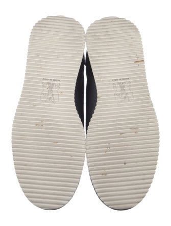 Brunello Cucinelli Leather Colorblock Pattern Sneakers