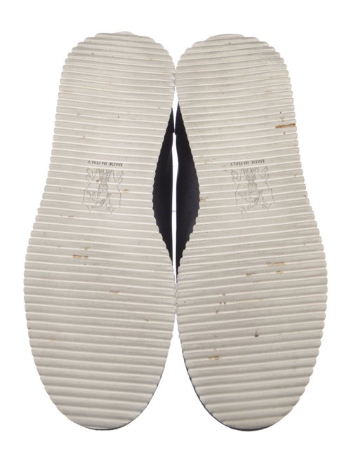 Brunello Cucinelli Leather Colorblock Pattern Sneakers