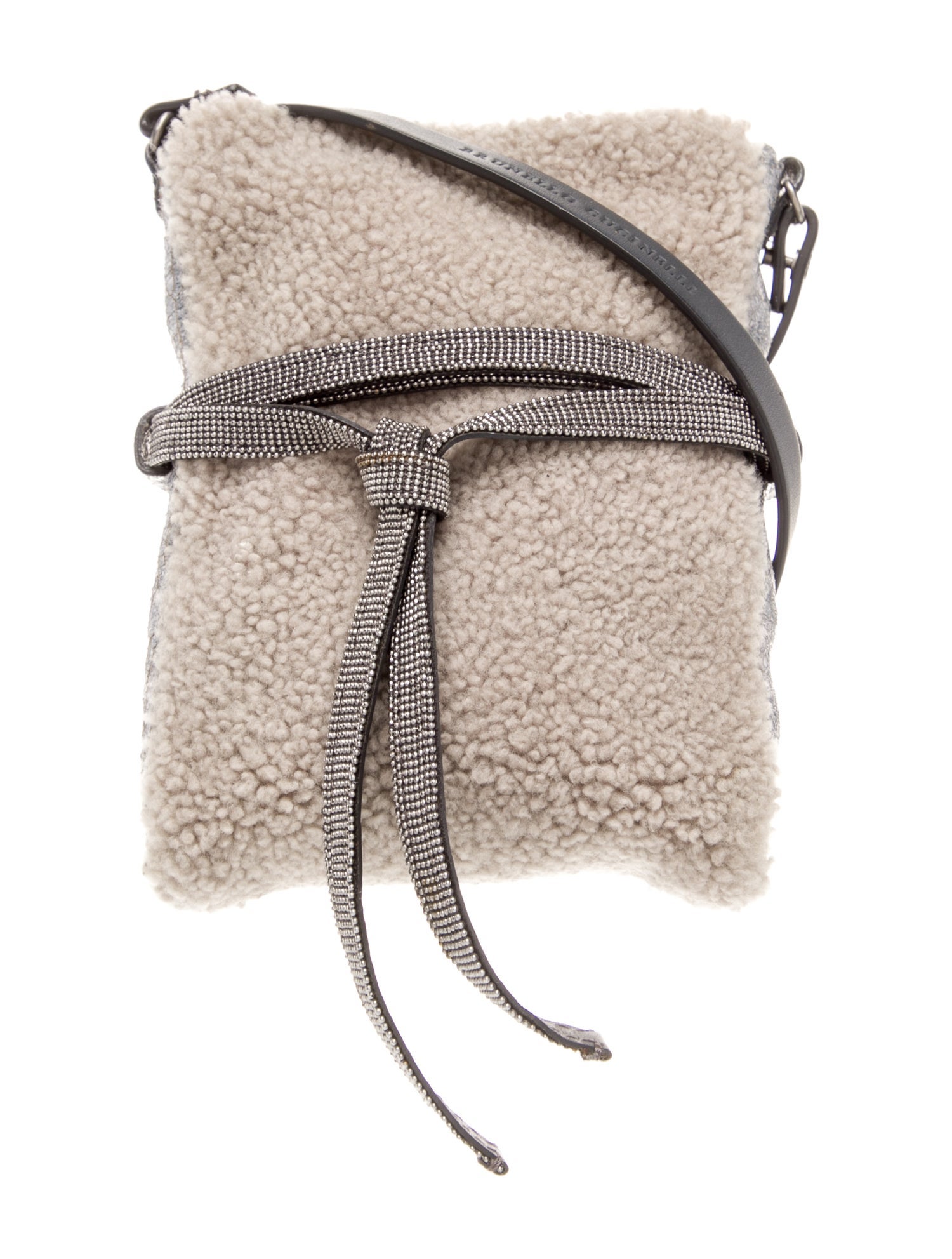 Brunello Cucinelli Shearling Crossbody Bag