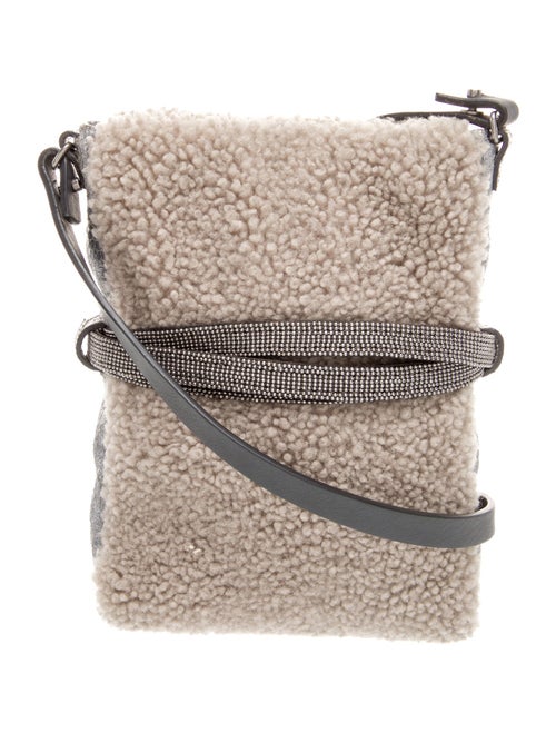 Brunello Cucinelli Shearling Crossbody Bag