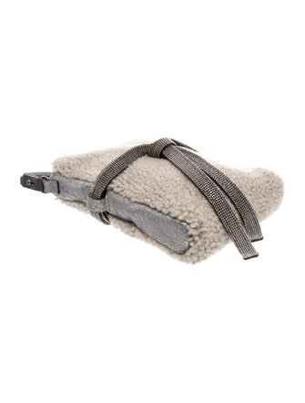 Brunello Cucinelli Shearling Crossbody Bag