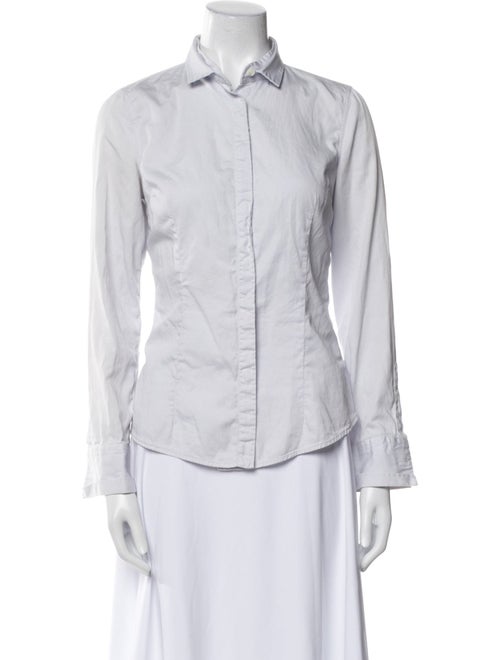 Brunello Cucinelli Long Sleeve Button-Up Top