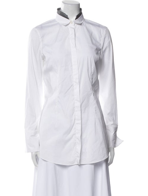 Brunello Cucinelli Long Sleeve Button-Up Top