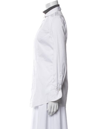 Brunello Cucinelli Long Sleeve Button-Up Top