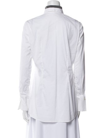 Brunello Cucinelli Long Sleeve Button-Up Top