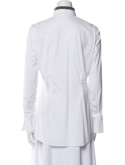 Brunello Cucinelli Long Sleeve Button-Up Top