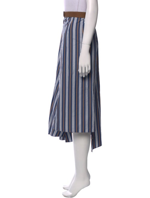 Brunello Cucinelli Striped Midi Length Skirt