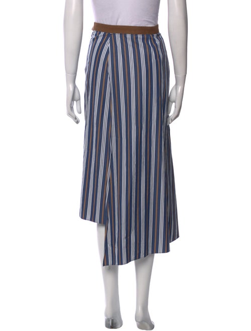 Brunello Cucinelli Striped Midi Length Skirt
