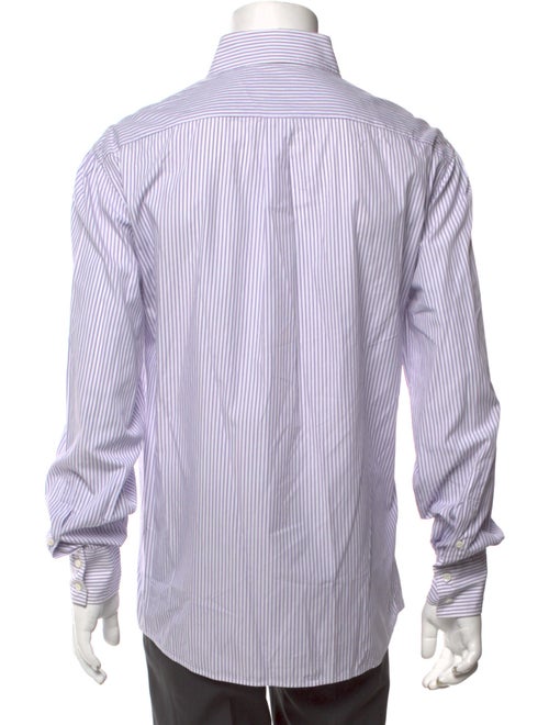 Brunello Cucinelli Striped Long Sleeve Dress Shirt