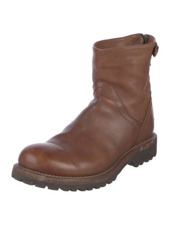 Brunello Cucinelli Leather Moto Boots