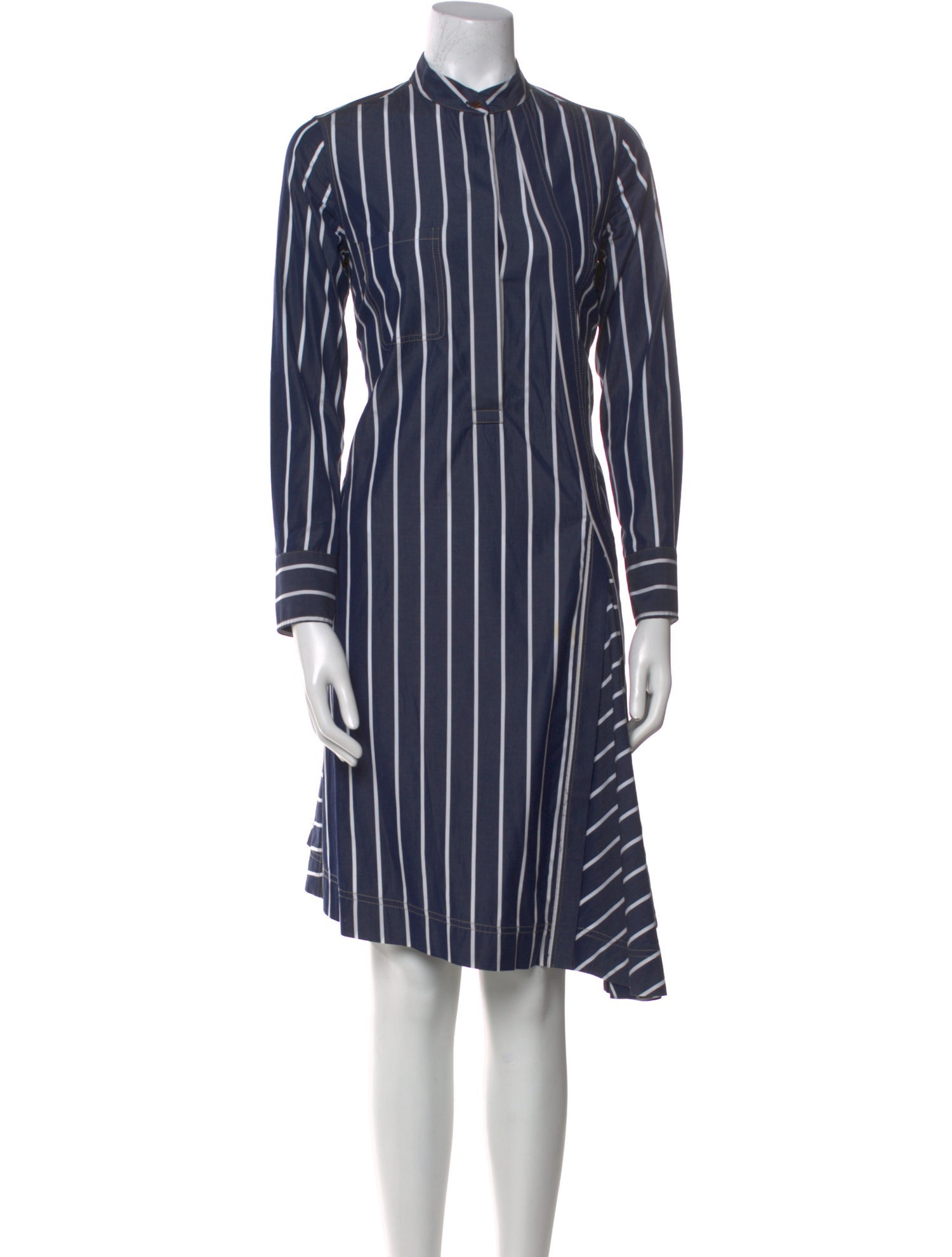 Brunello Cucinelli Striped Knee-Length Dress