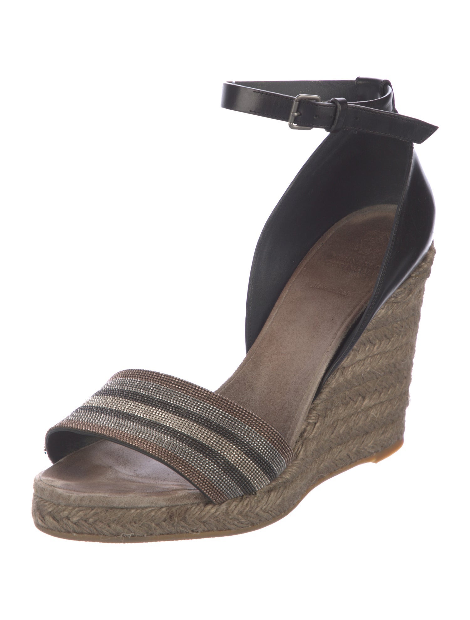 Brunello Cucinelli Leather Printed Espadrilles