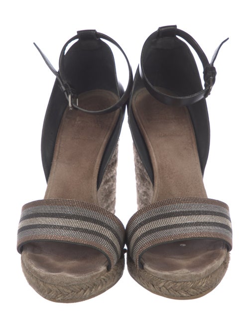 Brunello Cucinelli Leather Printed Espadrilles