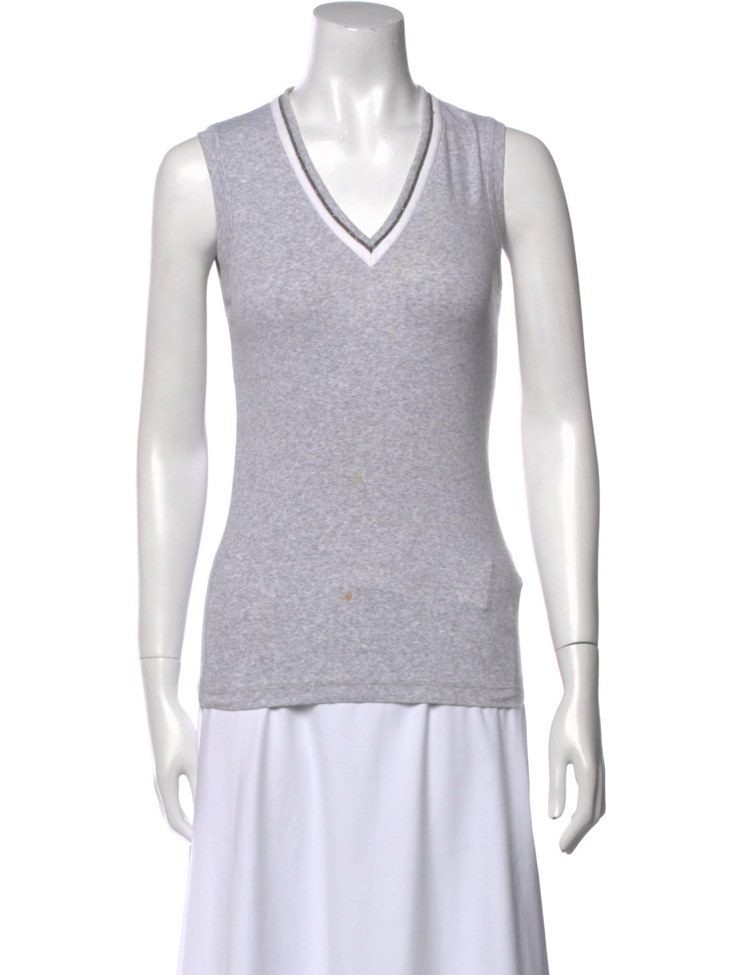 Brunello Cucinelli V-Neck Sleeveless Top