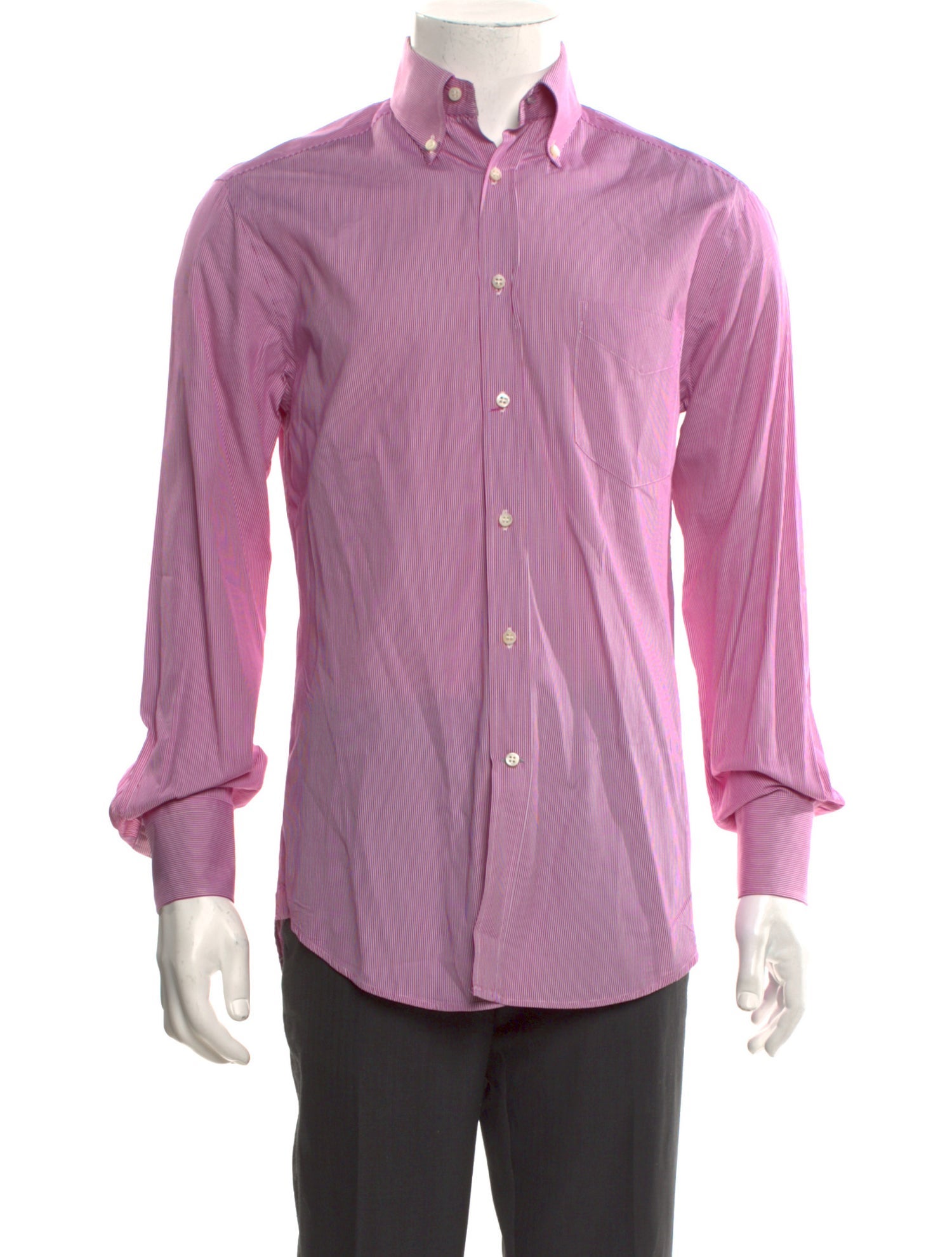 Brunello Cucinelli Striped Long Sleeve Shirt