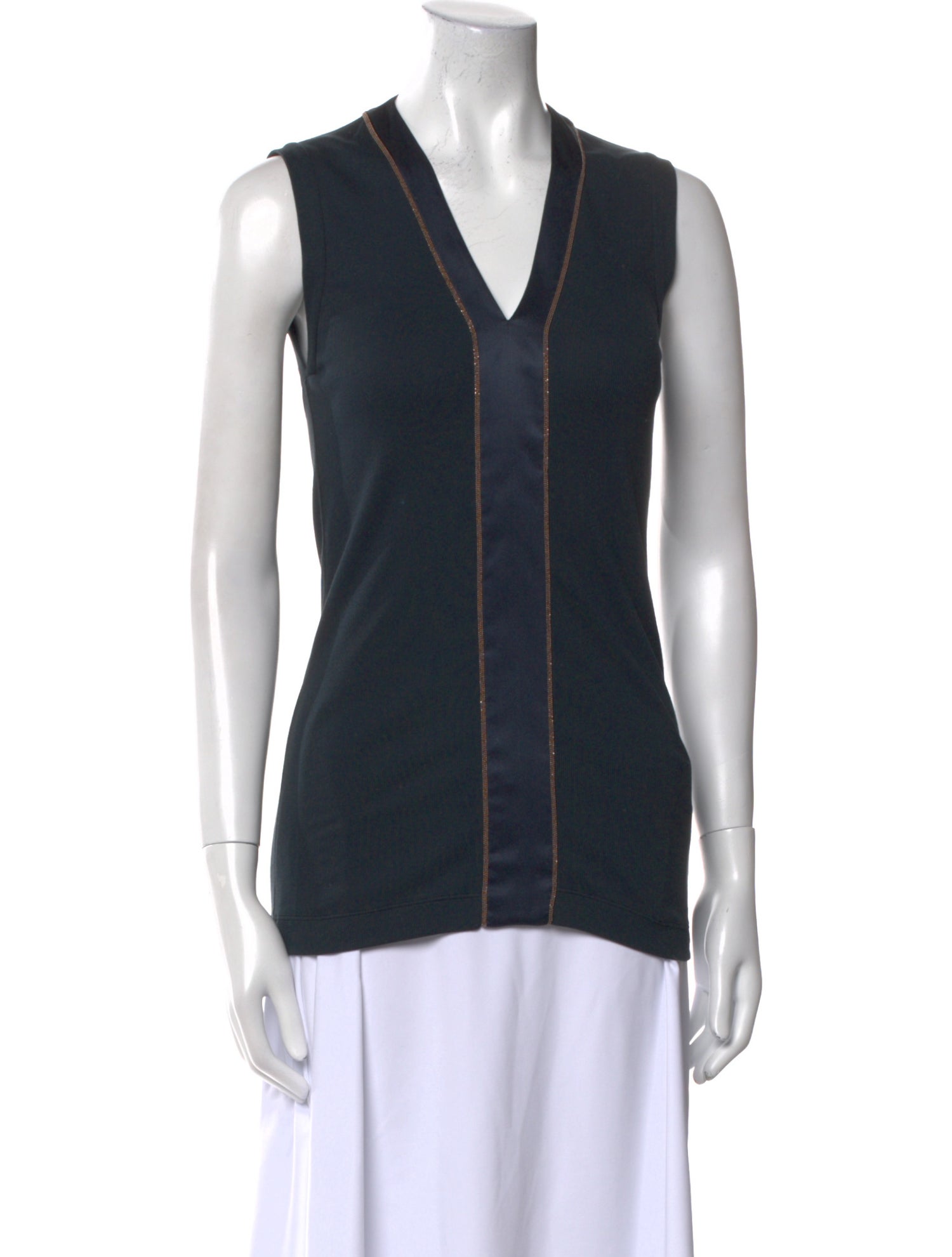 Brunello Cucinelli V-Neck Sleeveless Top