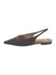 Brunello Cucinelli Denim Beaded Accents Slingback Flats