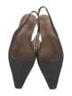 Brunello Cucinelli Denim Beaded Accents Slingback Flats