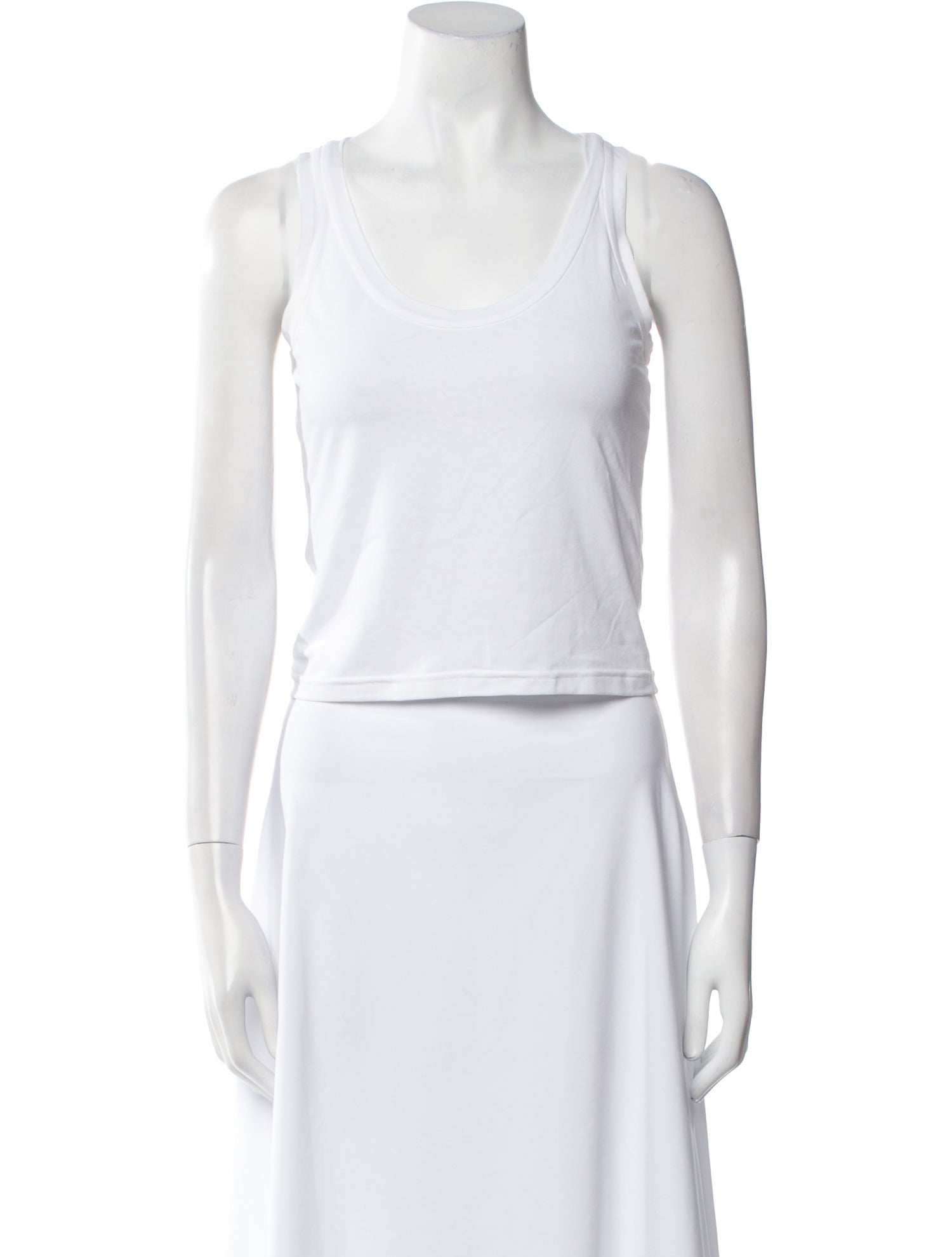 Brunello Cucinelli Scoop Neck Sleeveless Crop Top