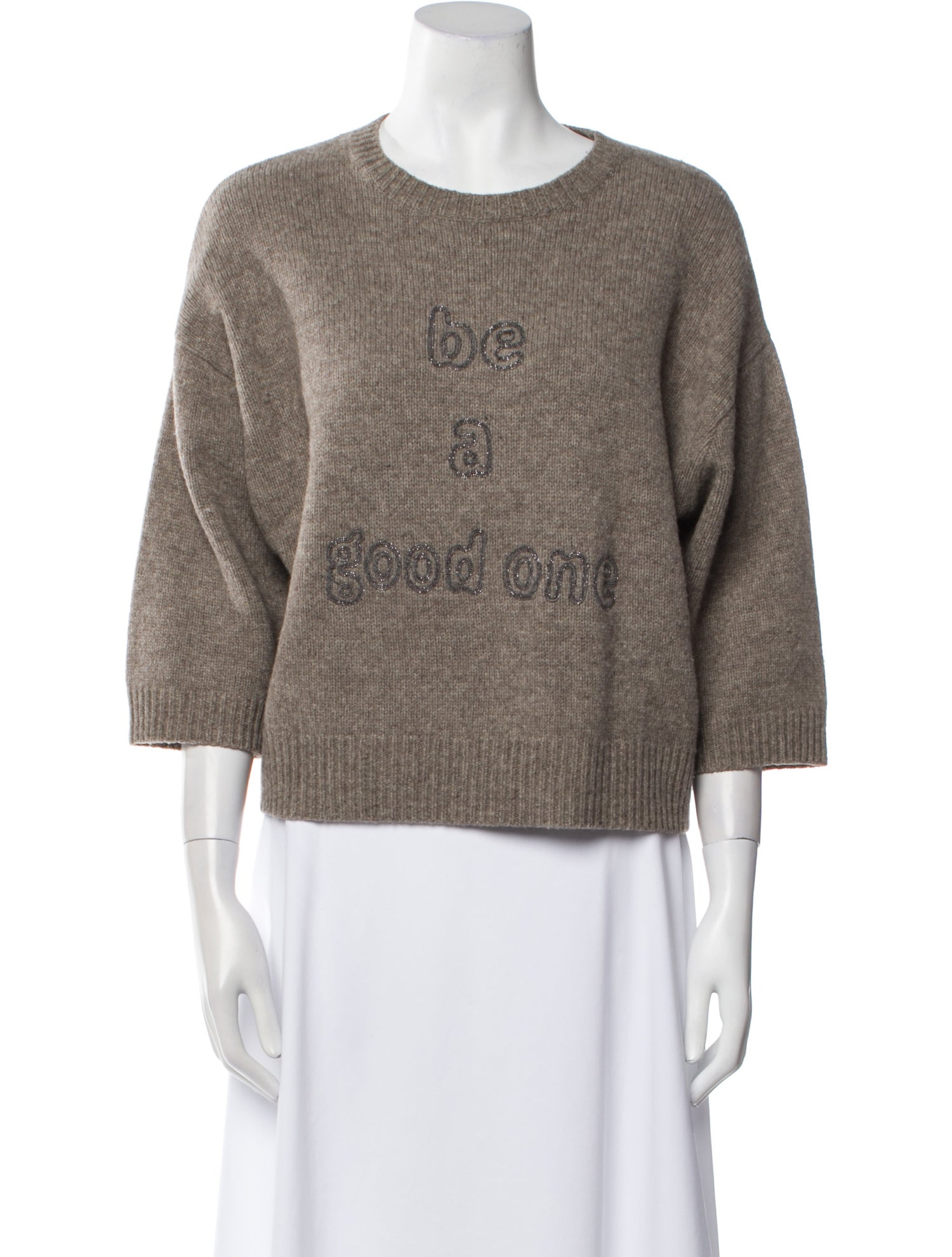 Brunello Cucinelli Graphic Print Scoop Neck Sweater