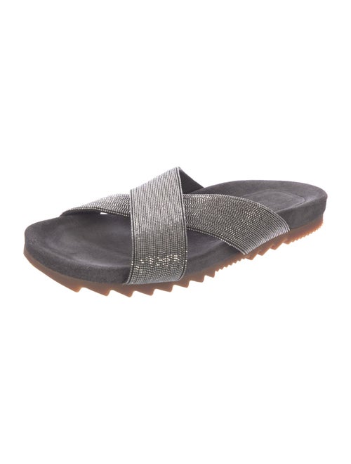 Brunello Cucinelli Monili Suede Slides