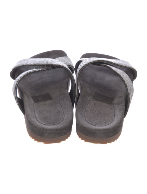Brunello Cucinelli Monili Suede Slides