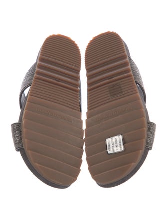 Brunello Cucinelli Monili Suede Slides