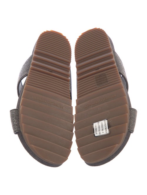 Brunello Cucinelli Monili Suede Slides