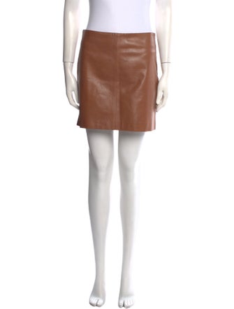 Brunello Cucinelli Leather Mini Skirt