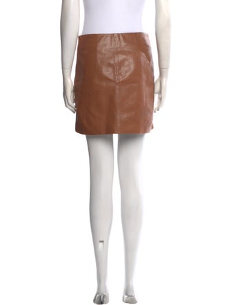 Brunello Cucinelli Leather Mini Skirt