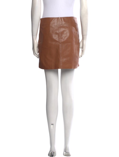 Brunello Cucinelli Leather Mini Skirt