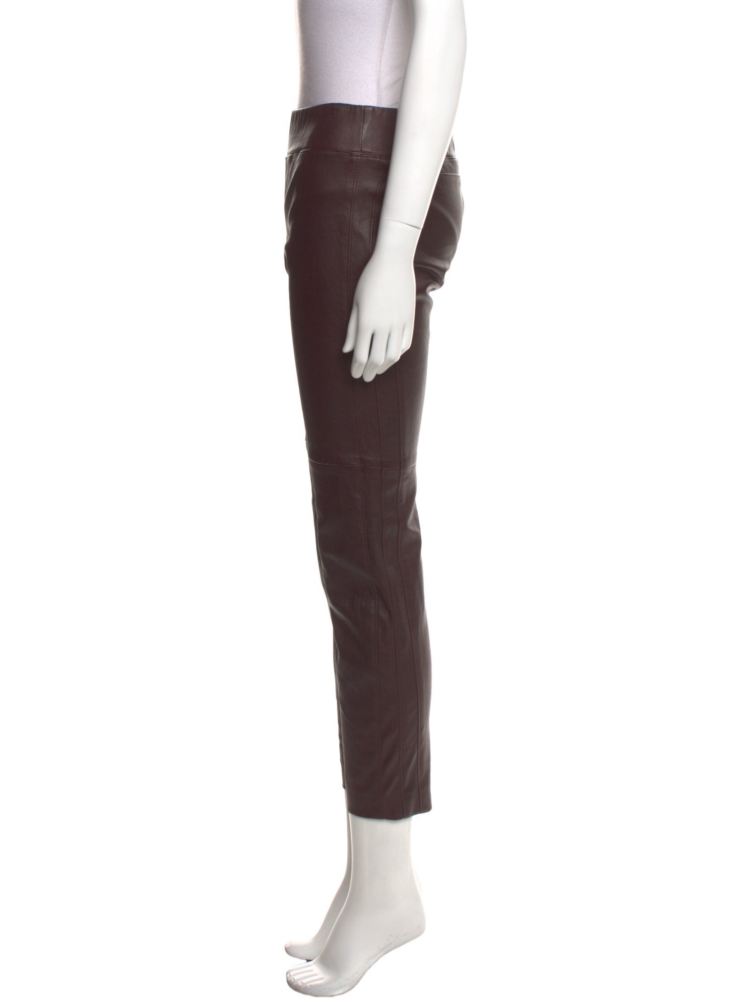 Brunello Cucinelli Leather Skinny Leg Pants